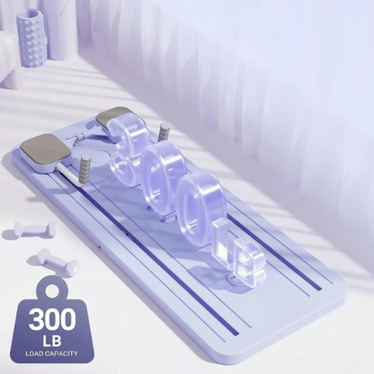 Portable Folding Balance Board with Resistance Bands for Home Pilates Training
