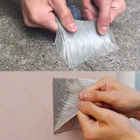 Butyl Rubber Waterproof Tape with Aluminum Foil and Cold Weather Bonding, 5m Roll