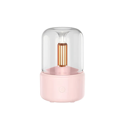 Aroma Diffuser and Night Light with Candlelight Atmosphere Design