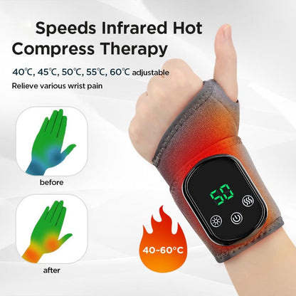 Wrist Massage Wrap with Heat and Vibration, Rechargeable