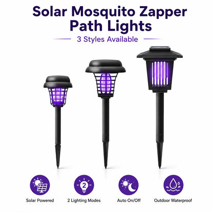 Solar Bug Zapper with Automatic Dusk Sensor and Dual Mode, Ground Stake Installation All Vera Mart