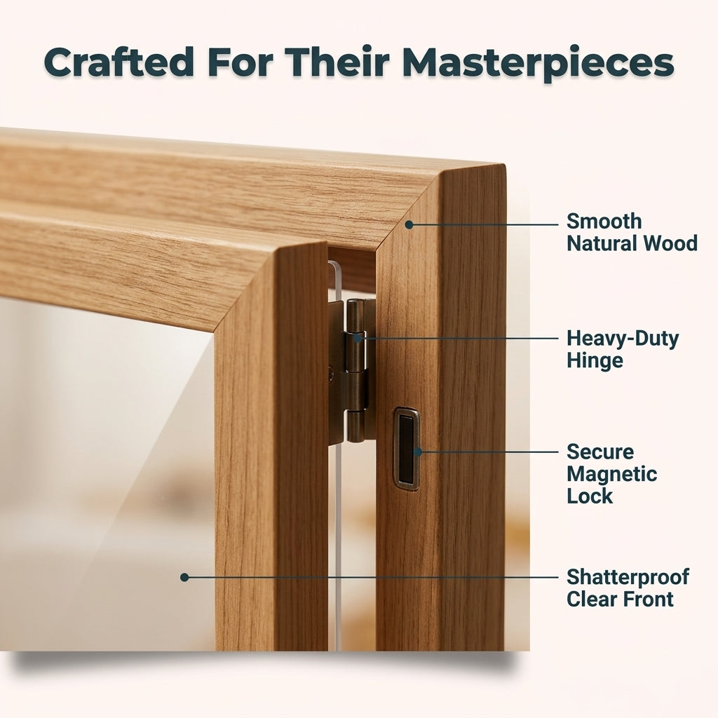 Artwork Storage Frame with Magnetic Front Panel and 150-Sheet Capacity