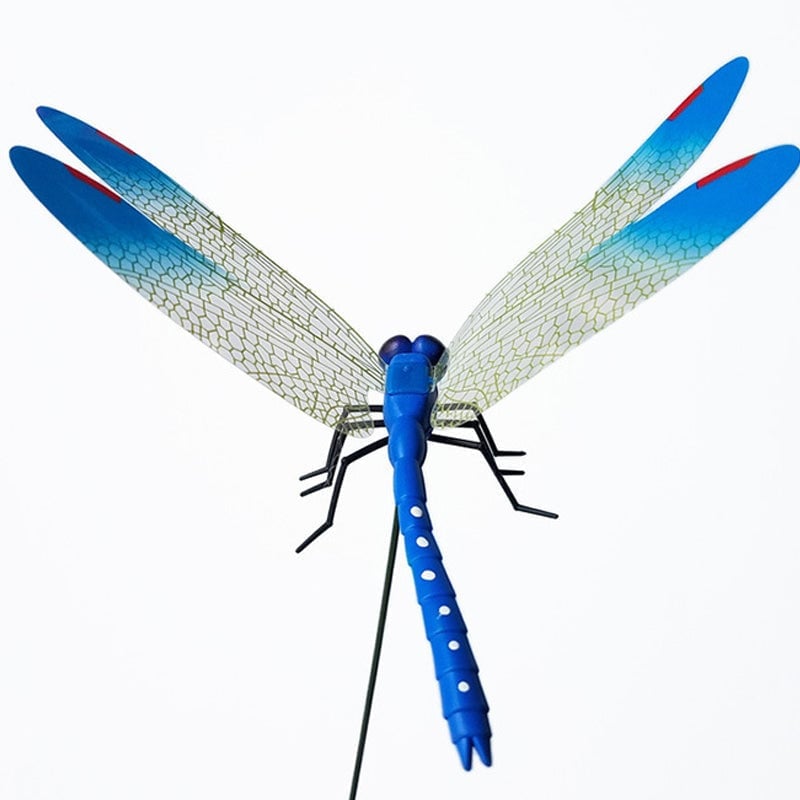 Realistic Dragonfly Clip with Metal Clasp and Wing Shimmer for Mosquito Deterrent