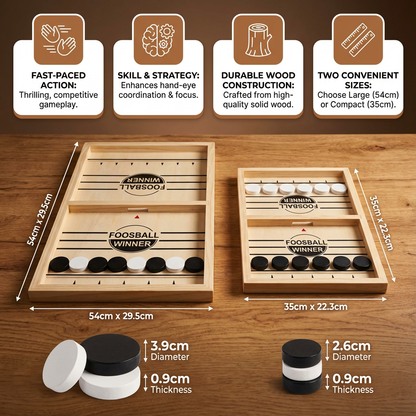 Wooden Chess Style Board Game with Sling Shot Catapults in Two Sizes