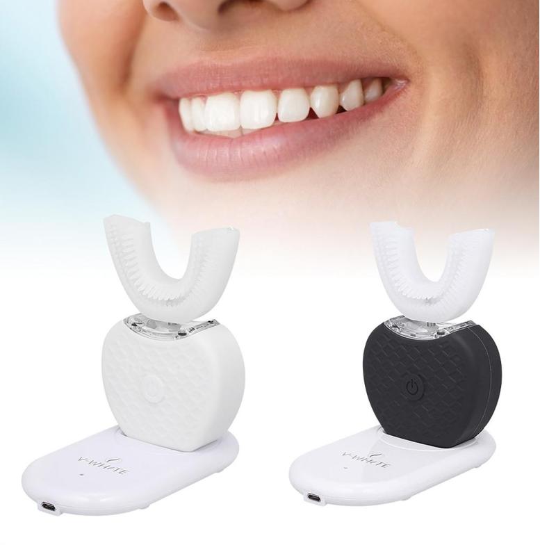 U-Shaped Electric Toothbrush with 360 Coverage and Blue Light Stain Re ...