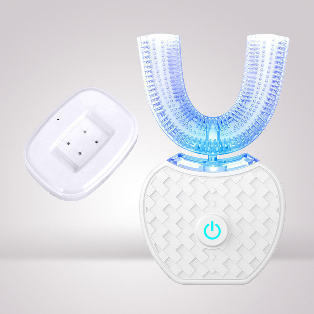U-Shaped Electric Toothbrush with 360 Coverage and Blue Light Stain Re ...