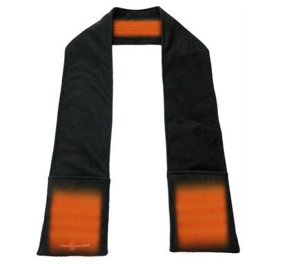 Rechargeable Battery Heated Scarf with 3 Heating Zones and Water Resistant Fleece