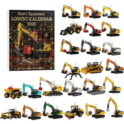 Construction Vehicle Calendar with 24 Acrylic Ornaments to Hang on the Tree One Day at a Time