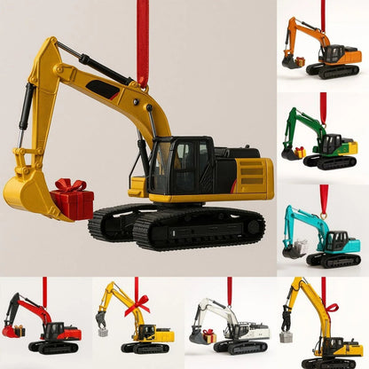 Construction Vehicle Calendar with 24 Acrylic Ornaments to Hang on the Tree One Day at a Time