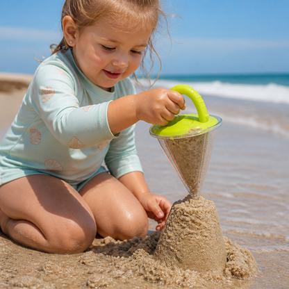 Kids Beach Sand Funnel Toy for Pouring and Drawing Patterns in Sand