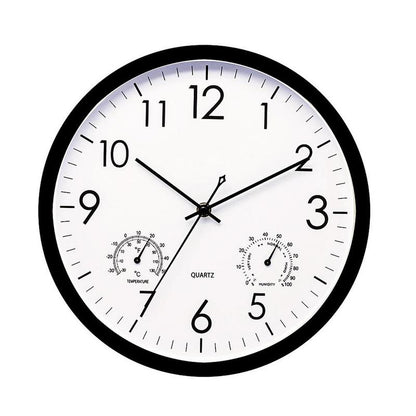 Outdoor Garden Clock with Temperature and Humidity Display, 11.81in
