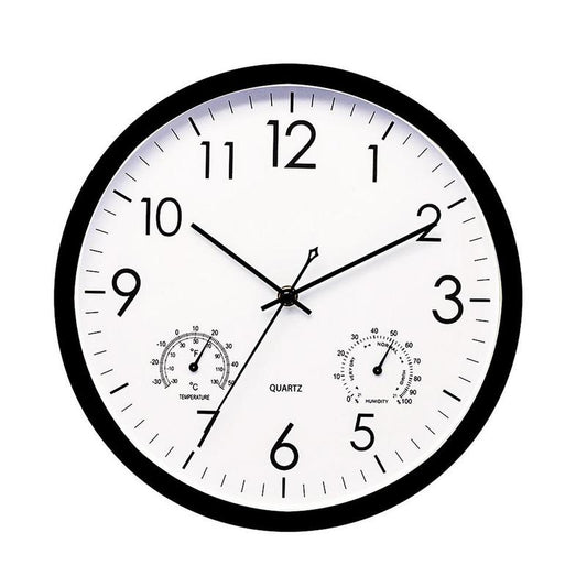 Outdoor Garden Clock with Temperature and Humidity Display, 11.81in