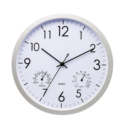 Outdoor Garden Clock with Temperature and Humidity Display, 11.81in