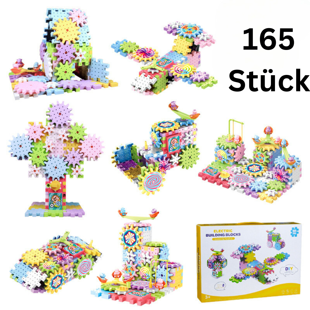 Interactive Gear Building Set with Rotating Blocks for Kids