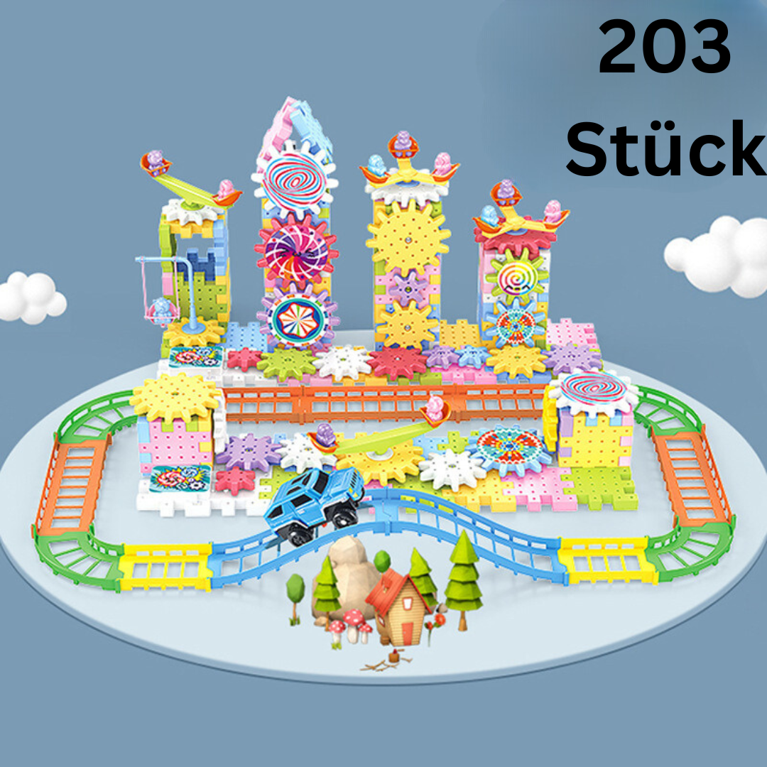 Interactive Gear Building Set with Rotating Blocks for Kids