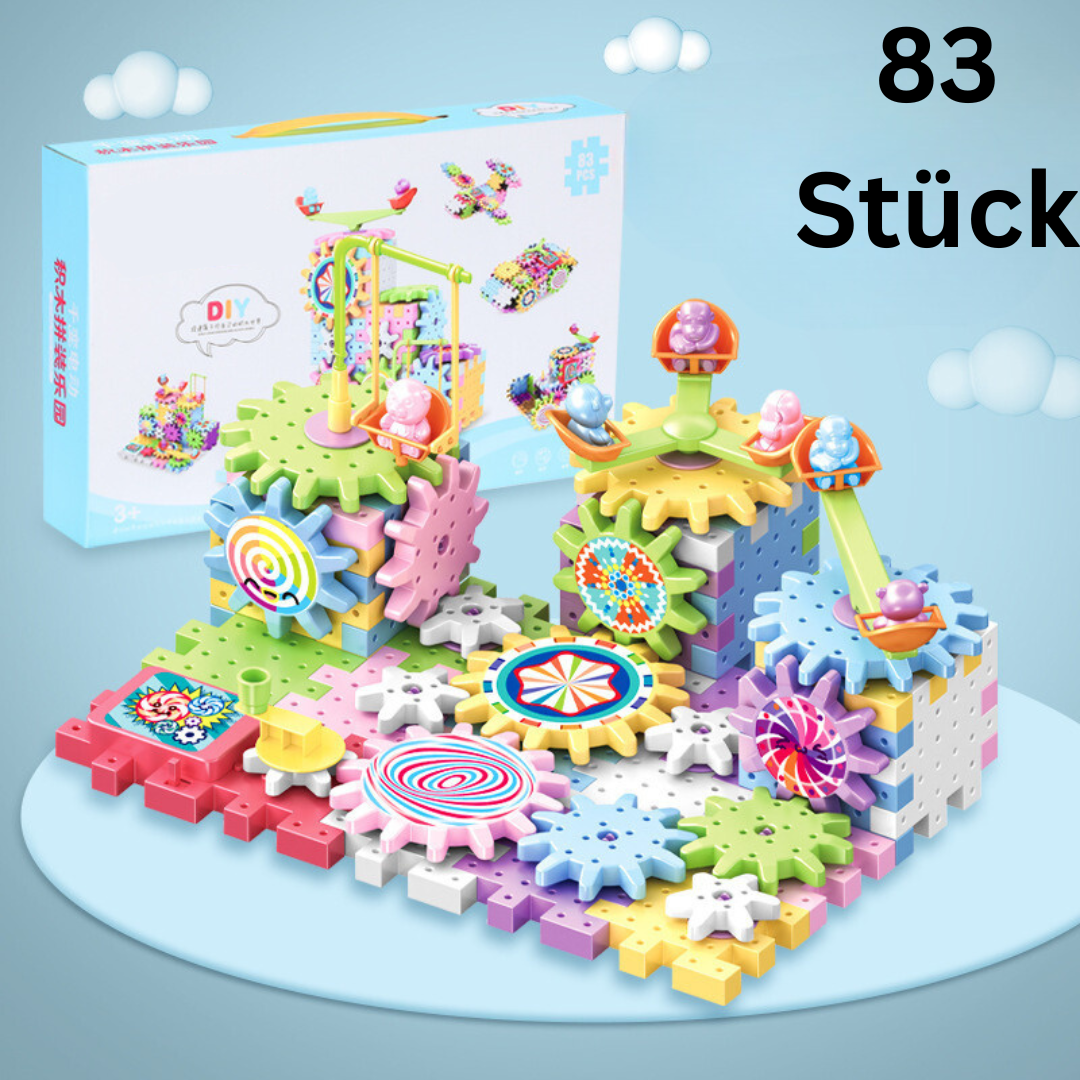 Interactive Gear Building Set with Rotating Blocks for Kids