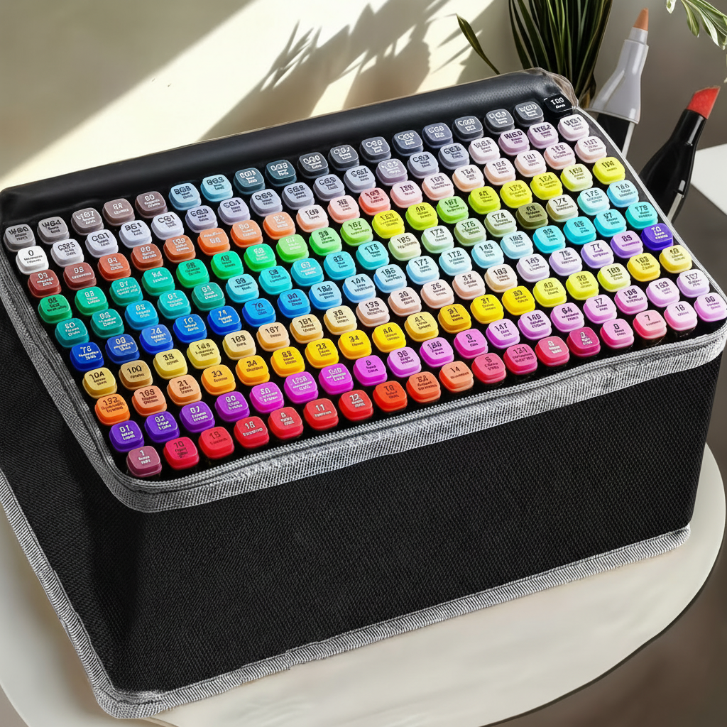 Alkoholmarker Set 168 Farben doppelseitig -    Zorenza