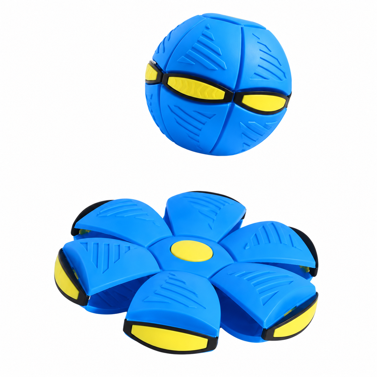 Dual Shape Flying Disc and Bouncing Ball for Kids and Pets