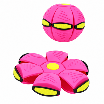 Dual Shape Flying Disc and Bouncing Ball for Kids and Pets
