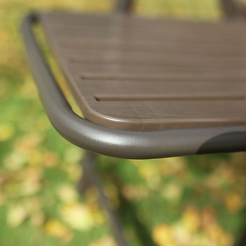 Foldable Camping Chair with Carbon Steel Frame and Built-In Footrest, Armrest Support