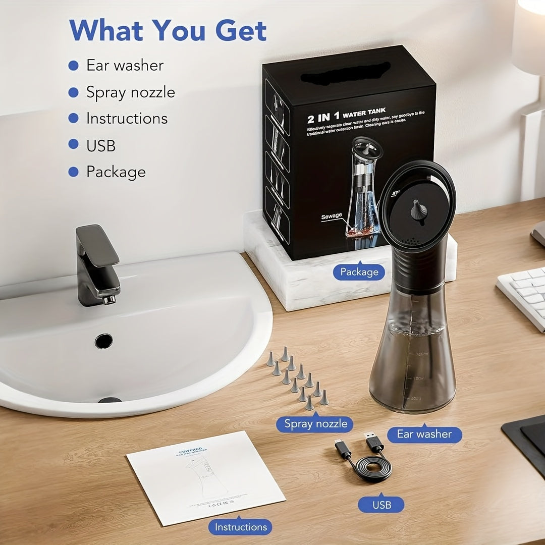Electric Ear Cleaner with Three Speed Water Pressure and Rechargeable Battery