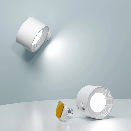 Rotatable Magnetic Wall Lamp with 360° Adjustment and 12-Hour Battery