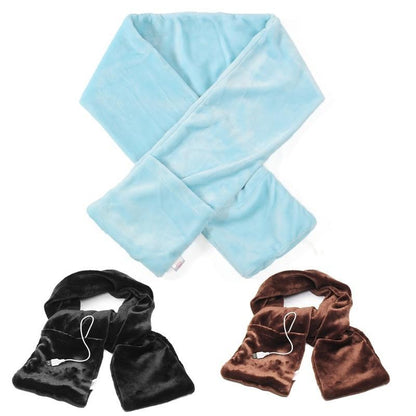 Electric Heated Scarf with Composite Heating Wire and Knit Wool for Winter