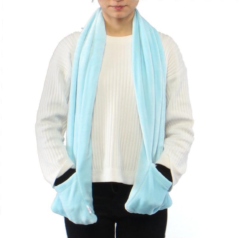 Electric Heated Scarf with Composite Heating Wire and Knit Wool for Winter