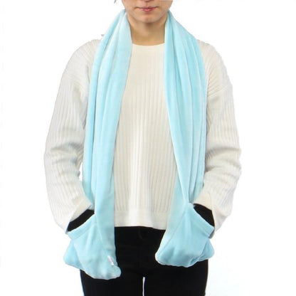 Electric Heated Scarf with Composite Heating Wire and Knit Wool for Winter