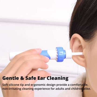 Electric Ear Cleaning Tool with Silicone Tip and Rechargeable Battery