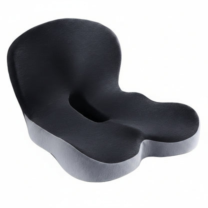 Memory Foam Seat Cushion with Non-Slip Base and Washable Cover