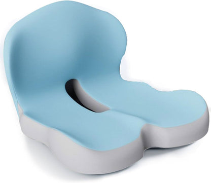 Memory Foam Seat Cushion with Non-Slip Base and Washable Cover