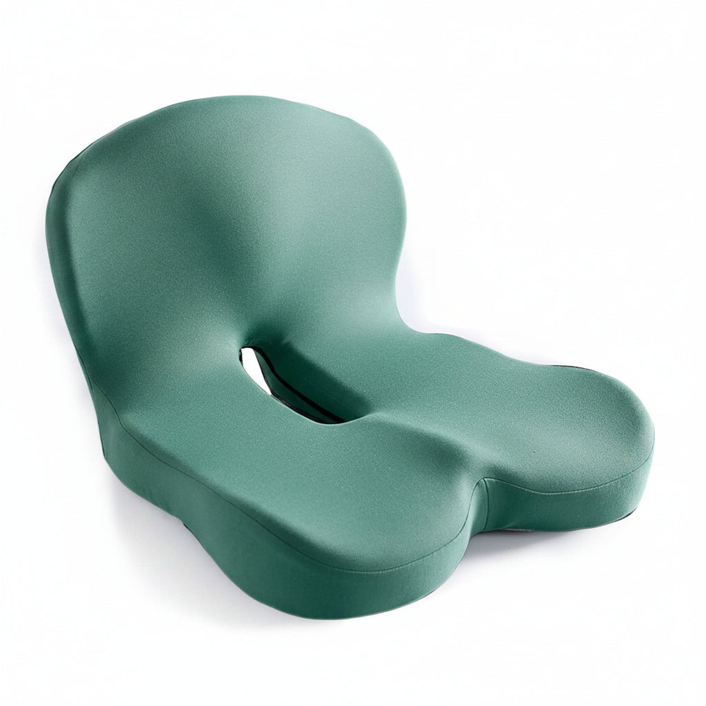 Memory Foam Seat Cushion with Non-Slip Base and Washable Cover