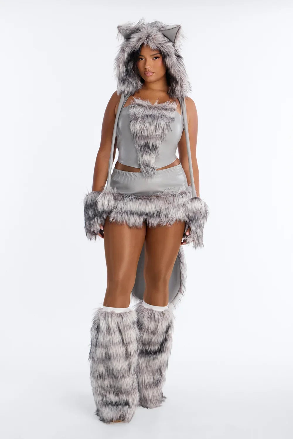 Character Inspired Set with Plush Details and Handwear