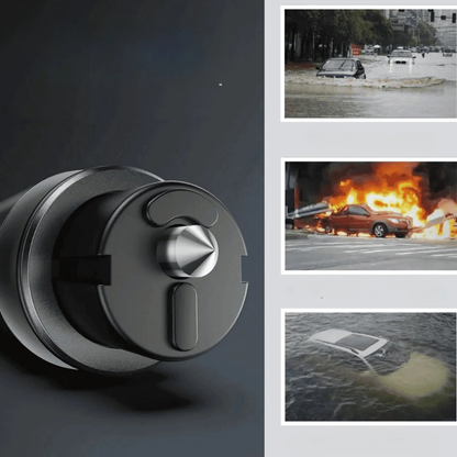 SafeKey 2-in-1 Emergency Rescue Tool Glass Breaker and Safety Cutter