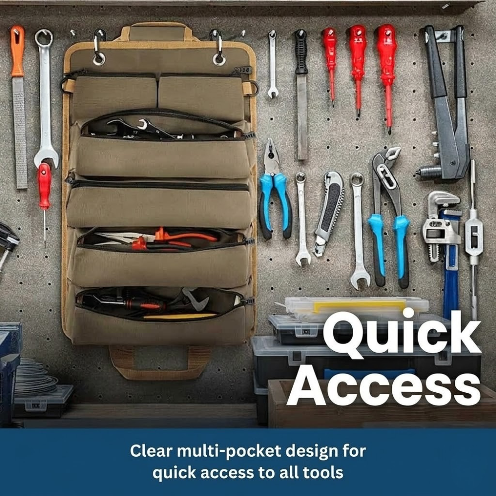 Obsetic ToolRoll Pro Roll Up Tool Bag 900D Oxford Fabric