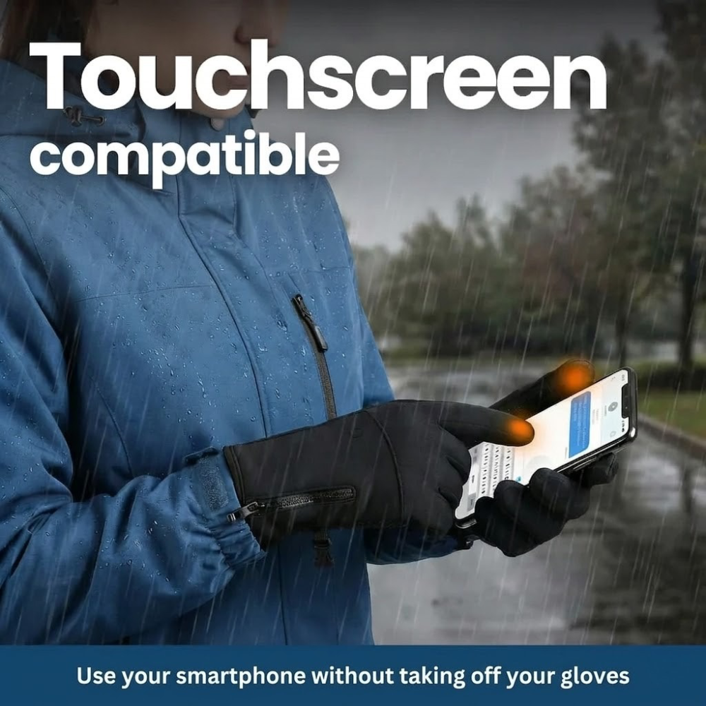 Rechargeable Heated Gloves with 3 Heat Levels, Touchscreen Winter Gloves for Men and Women