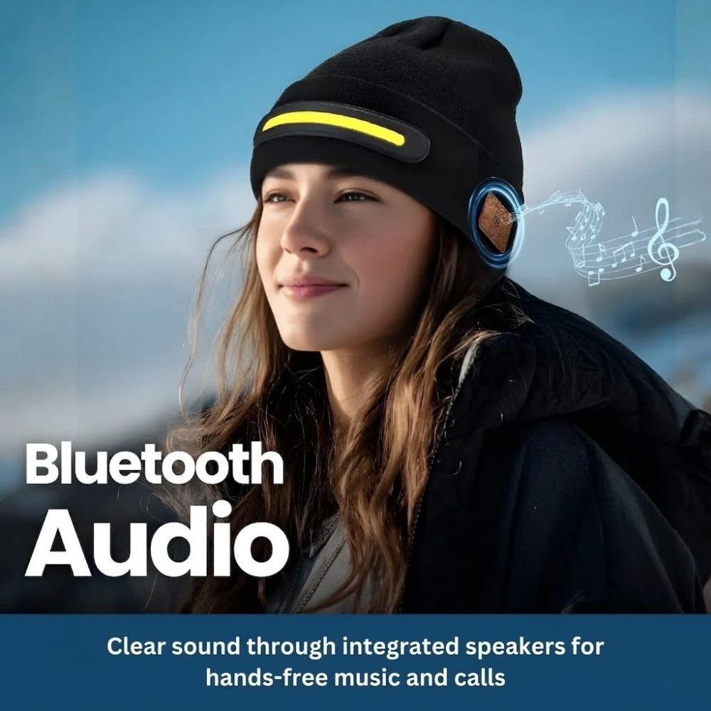 BeamTune Headlamp Beanie with Bluetooth Music