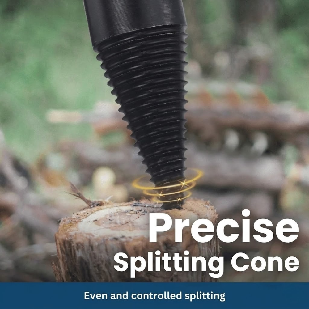Obsetic EasyWoodSplit Firewood Drill Bit, Carbon Steel Wood Splitter