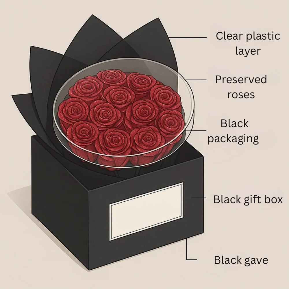 RoseLure Preserved Roses Arrangement