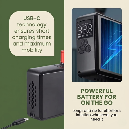 Obsetic Electric Mini Air Pump with LCD Display and USB-C Charging