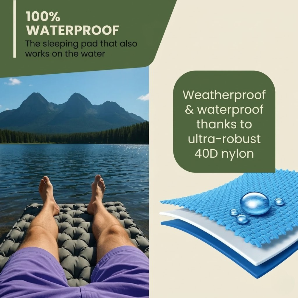 Obsetic Ultralight Sleeping Pad with Integrated Air Pump