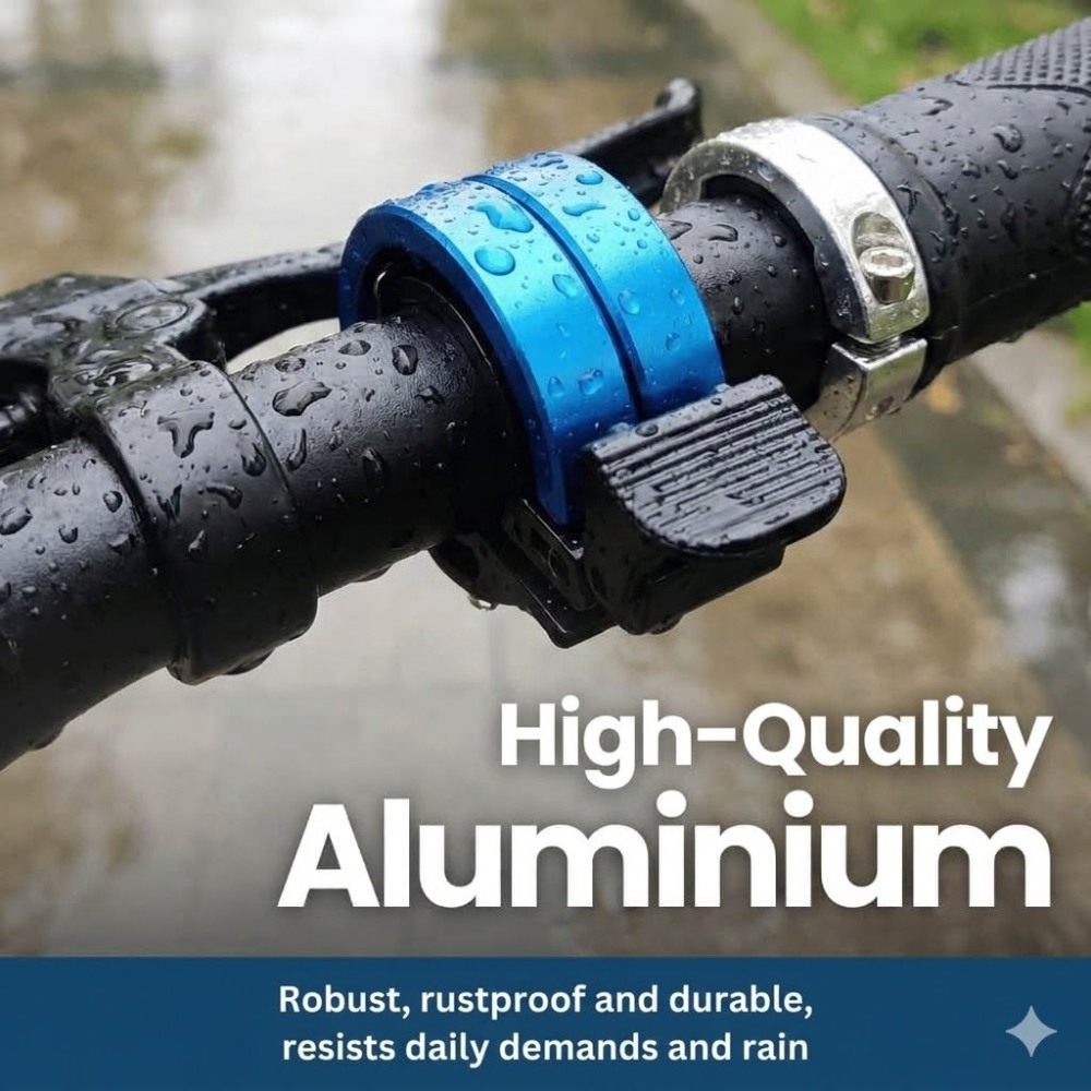 Obsetic MiniBell Compact Bike Bell, Invisible Aluminum Design