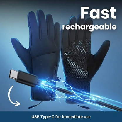 Rechargeable Heated Gloves with 3 Heat Levels, Touchscreen Winter Gloves for Men and Women