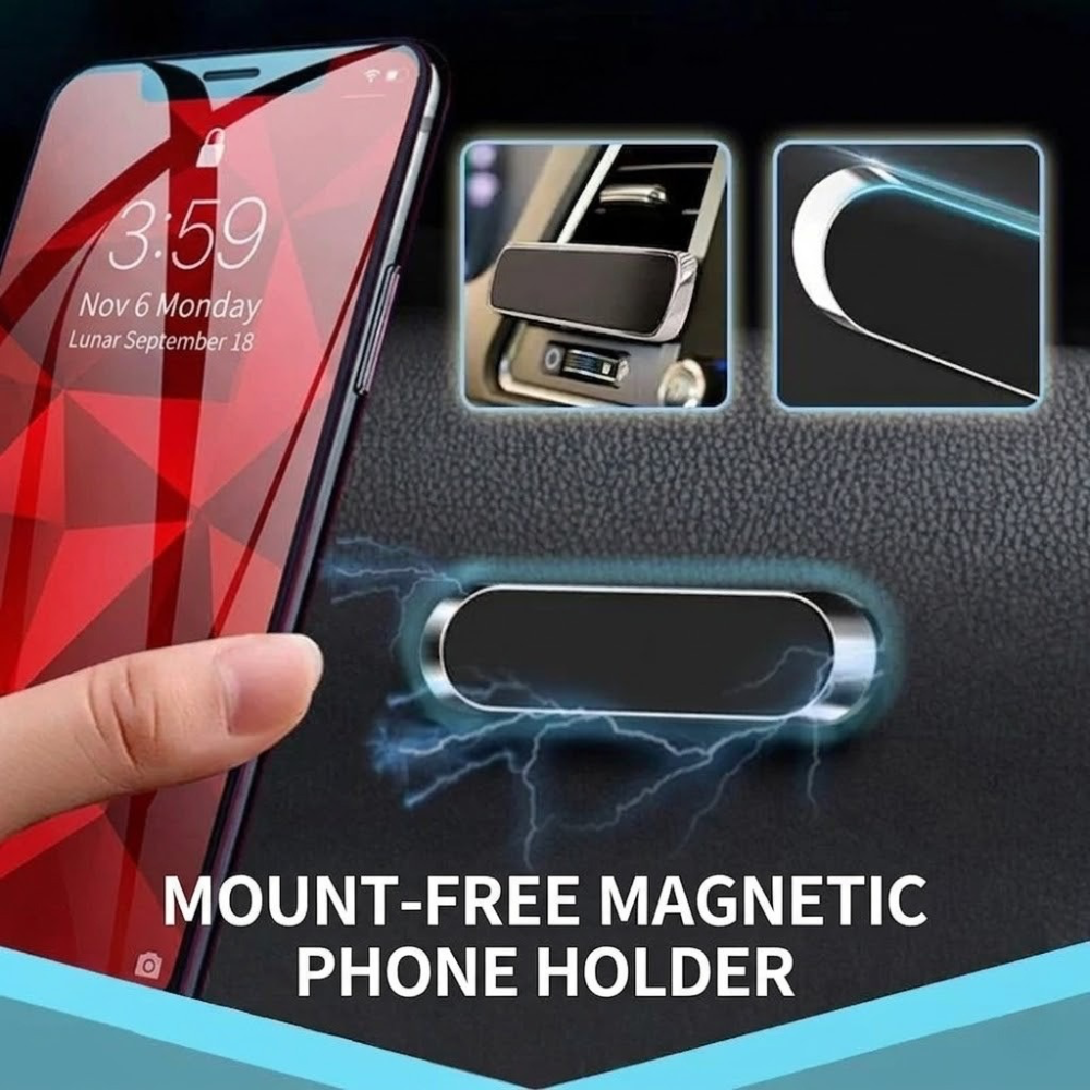 Magnetic Phone Holder, No-Mount Nano Adhesive