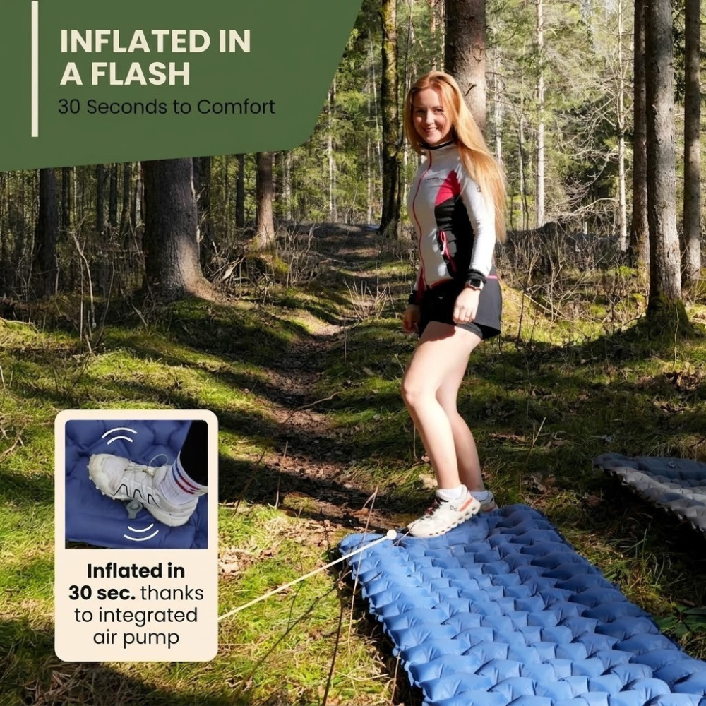 Obsetic Ultralight Sleeping Pad with Integrated Air Pump