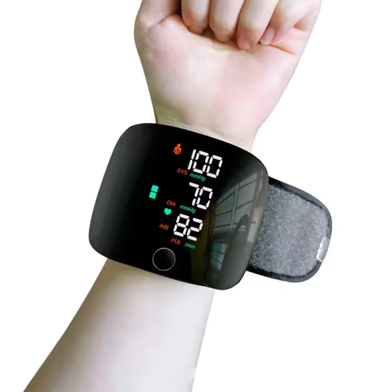 Digital Wrist Blood Pressure Monitor with LED Display and USB Charging