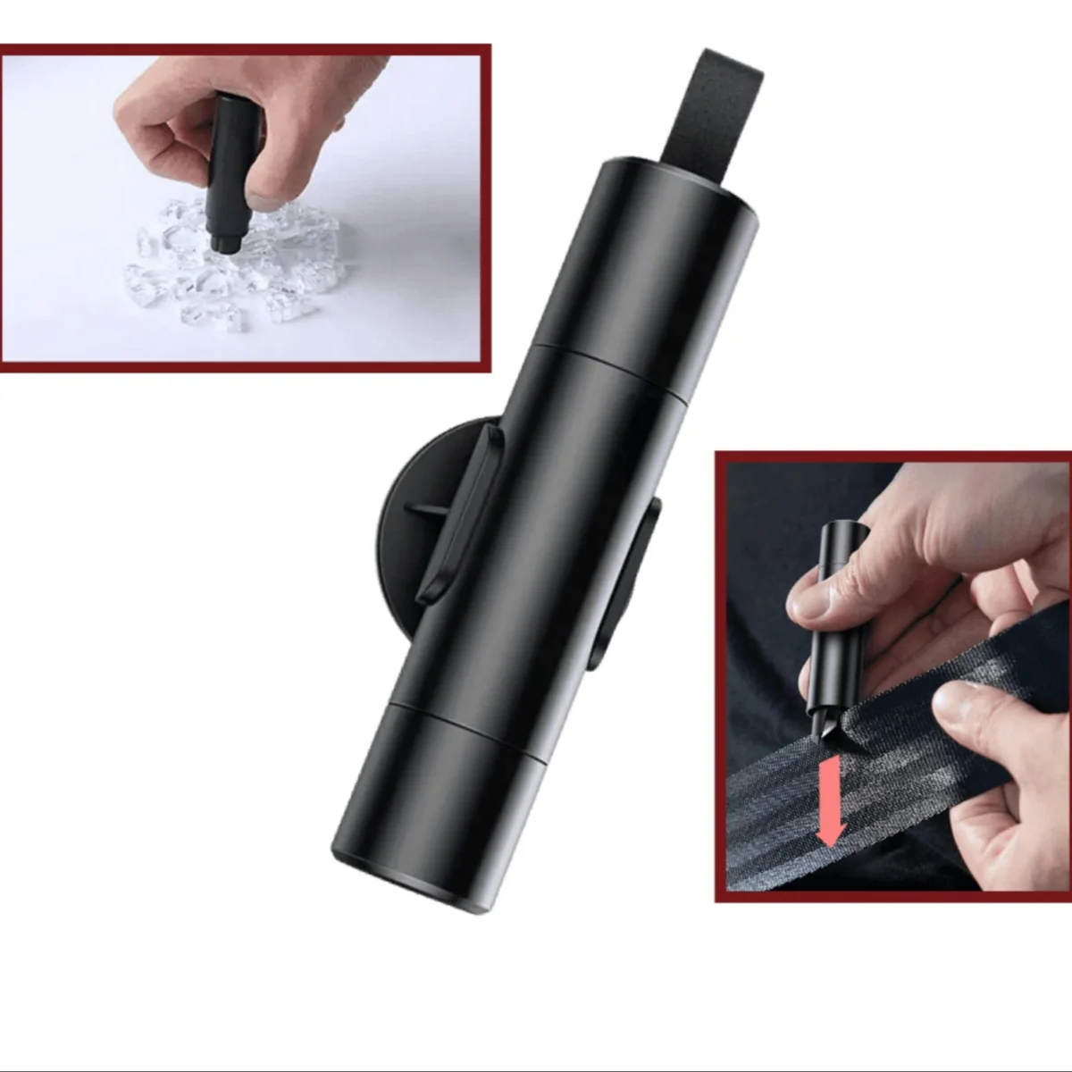 SafeKey 2-in-1 Emergency Rescue Tool Glass Breaker and Safety Cutter