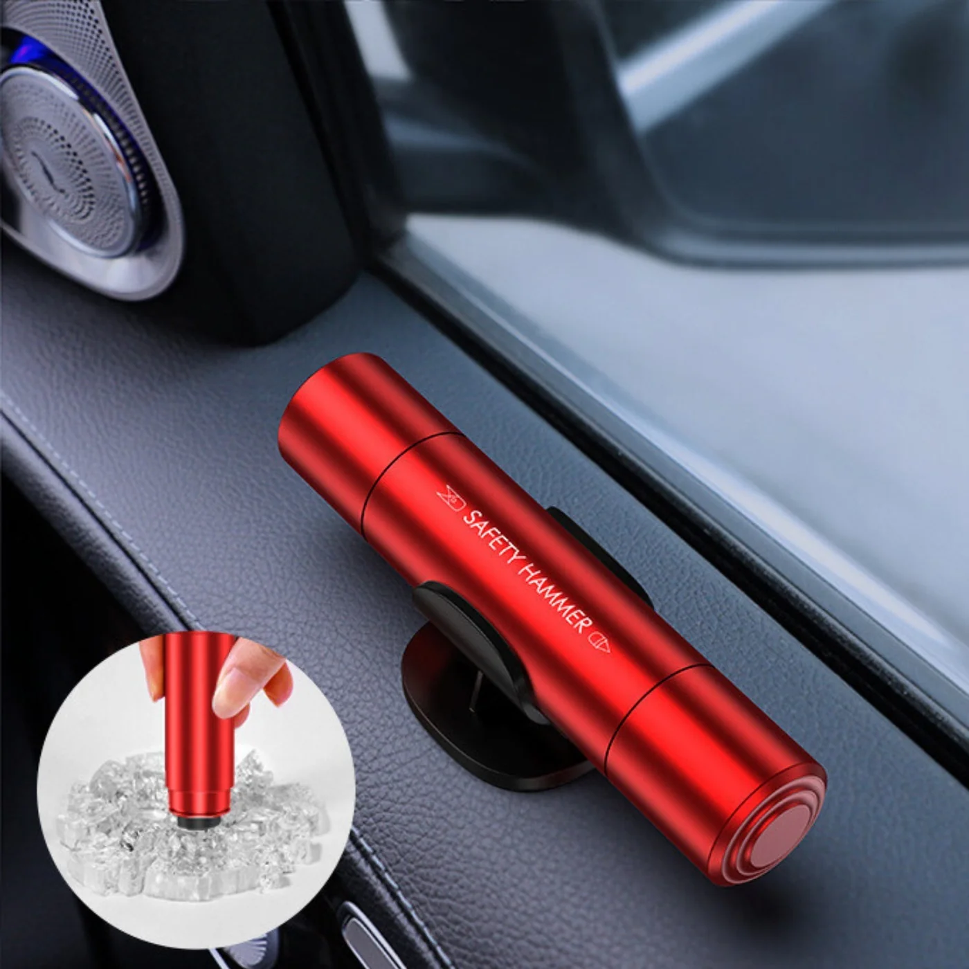 SafeKey 2-in-1 Emergency Rescue Tool Glass Breaker and Safety Cutter