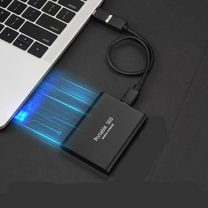 External SSD 128TB High-Speed Silver